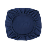 Maxbell 4PCS Jacquard Polyester Stretch Wedding Dining Chair Seat Cover Dark Blue_L