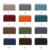 Maxbell 2pcs Ottoman Pouf Cover Foot Rest Stool Sofa Slipcover Protector Sand/Green