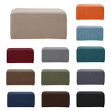 Maxbell 2pcs Ottoman Pouf Cover Foot Rest Stool Sofa Slipcover Protector Sand/Green