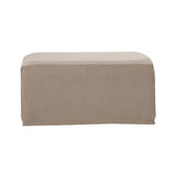 Maxbell 2pcs Ottoman Pouf Cover Foot Rest Stool Sofa Slipcover Protector Sand/Brown