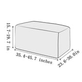 Maxbell 2pcs Ottoman Pouf Cover Foot Rest Stool Sofa Slipcover Protector Sand/Brown