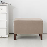 Maxbell 2pcs Ottoman Pouf Cover Foot Rest Stool Sofa Slipcover Protector Sand/Brown