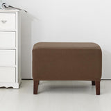 Maxbell 2pcs Ottoman Pouf Cover Foot Rest Stool Sofa Slipcover Protector Sand/Brown