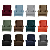 Maxbell 2 Set Stretch Wing Back Arm Chair Cover Wingback Sofa Slipcover Sand Coffee