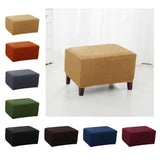 Maxbell Jacquard Storage Ottoman Cover Footstool Slipcover Protector Camel