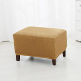 Maxbell Jacquard Storage Ottoman Cover Footstool Slipcover Protector Camel