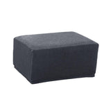 Maxbell Jacquard Storage Ottoman Cover Footstool Slipcover Protector Grey