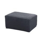 Maxbell Jacquard Storage Ottoman Cover Footstool Slipcover Protector Grey