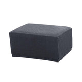 Maxbell Jacquard Storage Ottoman Cover Footstool Slipcover Protector Grey