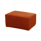 Maxbell Jacquard Storage Ottoman Cover Footstool Slipcover Protector Orange