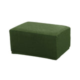 Maxbell Jacquard Storage Ottoman Cover Footstool Slipcover Protector Green