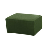 Maxbell Jacquard Storage Ottoman Cover Footstool Slipcover Protector Green