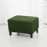 Maxbell Jacquard Storage Ottoman Cover Footstool Slipcover Protector Green