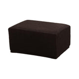 Maxbell Jacquard Storage Ottoman Cover Footstool Slipcover Protector Dark Coffee