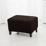 Maxbell Jacquard Storage Ottoman Cover Footstool Slipcover Protector Dark Coffee