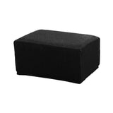 Maxbell Jacquard Storage Ottoman Cover Footstool Slipcover Protector Black