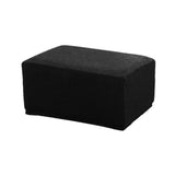 Maxbell Jacquard Storage Ottoman Cover Footstool Slipcover Protector Black