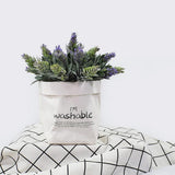 Maxbell 2pcs Washable Kraft Paper Storage Bag for Food, Toys, Flowers White /Brown