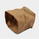 Maxbell 2pcs Washable Kraft Paper Storage Bag for Food, Toys, Flowers White /Brown