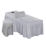 Maxbell Massage Cosmetic Table  Sheet Cover Chair Cover Pillow Case Gray