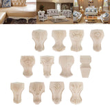 Maxbell 4pcs Solid Wood  Sofa Leg Unfinished Furniture Feet or Couch Chair Cabinet A