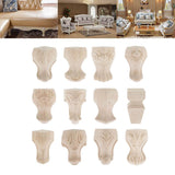 Maxbell 4pcs Solid Wood  Sofa Leg Unfinished Furniture Feet or Couch Chair Cabinet A