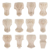 Maxbell 4pcs Solid Wood  Sofa Leg Unfinished Furniture Feet or Couch Chair Cabinet A