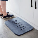 Maxbell Flannel Indoor Floor Doormat Geometric Print Bedroom Rug 40x60cm Gray