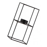 Maxbell Nordic 3D Geometric Iron Candlestick Table Patio Decor Size 4_9.5x9.5x20.5cm