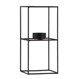 Maxbell Nordic 3D Geometric Iron Candlestick Table Patio Decor Size 4_9.5x9.5x20.5cm