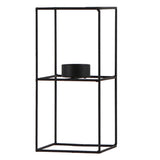 Maxbell Nordic 3D Geometric Iron Candlestick Table Patio Decor Size 4_9.5x9.5x20.5cm