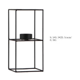 Maxbell Nordic 3D Geometric Iron Candlestick Table Patio Decor Size 4_9.5x9.5x20.5cm