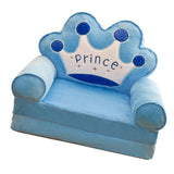 Maxbell Cartoon Children Fold Sofa Chairs Seat Cover Kids Armchair Cover Crown 2PCS