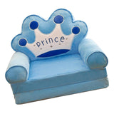 Maxbell Cartoon Children Fold Sofa Chairs Seat Cover Kids Armchair Cover Crown 2PCS