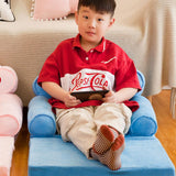 Maxbell Cartoon Children Fold Sofa Chairs Seat Cover Kids Armchair Cover Crown 2PCS