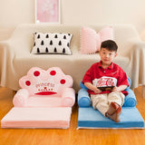 Maxbell Cartoon Children Fold Sofa Chairs Seat Cover Kids Armchair Cover Crown 2PCS