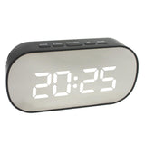 Maxbell LED Large Screen Bedside Alarm Clock Digital Clock Black Frame White Light