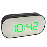 Maxbell LED Large Screen Bedside Alarm Clock Digital Clock Black Frame Green Light