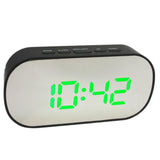 Maxbell LED Large Screen Bedside Alarm Clock Digital Clock Black Frame Green Light