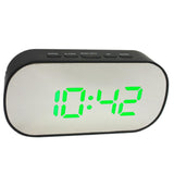 Maxbell LED Large Screen Bedside Alarm Clock Digital Clock Black Frame Green Light