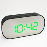 Maxbell LED Large Screen Bedside Alarm Clock Digital Clock Black Frame Green Light
