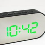 Maxbell LED Large Screen Bedside Alarm Clock Digital Clock Black Frame Green Light