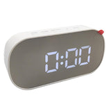 Maxbell LED Large Screen Bedside Alarm Clock Digital Clock White Frame White Light