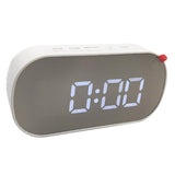 Maxbell LED Large Screen Bedside Alarm Clock Digital Clock White Frame White Light