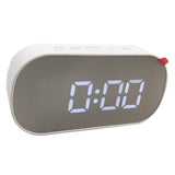 Maxbell LED Large Screen Bedside Alarm Clock Digital Clock White Frame White Light