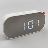 Maxbell LED Large Screen Bedside Alarm Clock Digital Clock White Frame White Light
