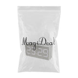 Maxbell Led Digital Alarm Clock USB Port/Battery Operated Alarm Clocks Bedside White