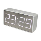 Maxbell Led Digital Alarm Clock USB Port/Battery Operated Alarm Clocks Bedside White