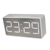Maxbell Led Digital Alarm Clock USB Port/Battery Operated Alarm Clocks Bedside White