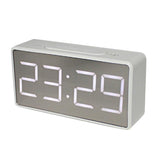 Maxbell Led Digital Alarm Clock USB Port/Battery Operated Alarm Clocks Bedside White